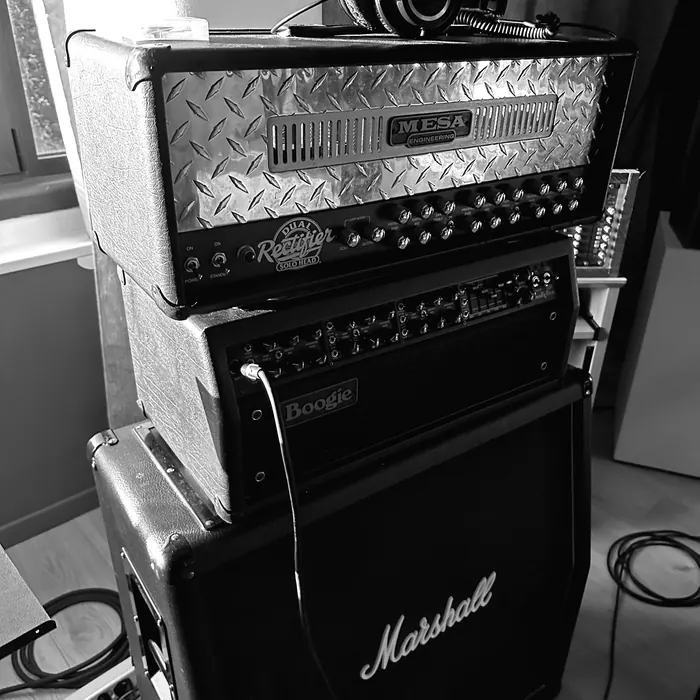 Amp stack in the live room